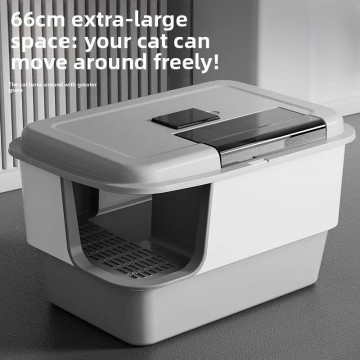 Rubeku Litter Pan Easy-Clean Stainless Steel Box Grey